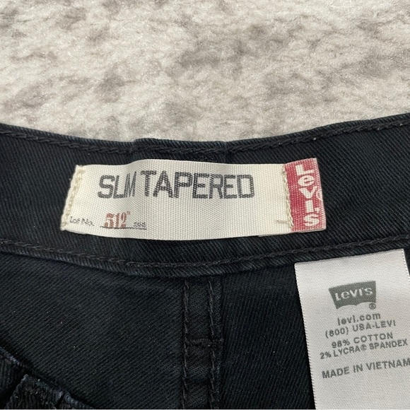 Levi's Black 512 Slim Tapered Jeans - Picture 7 of 14